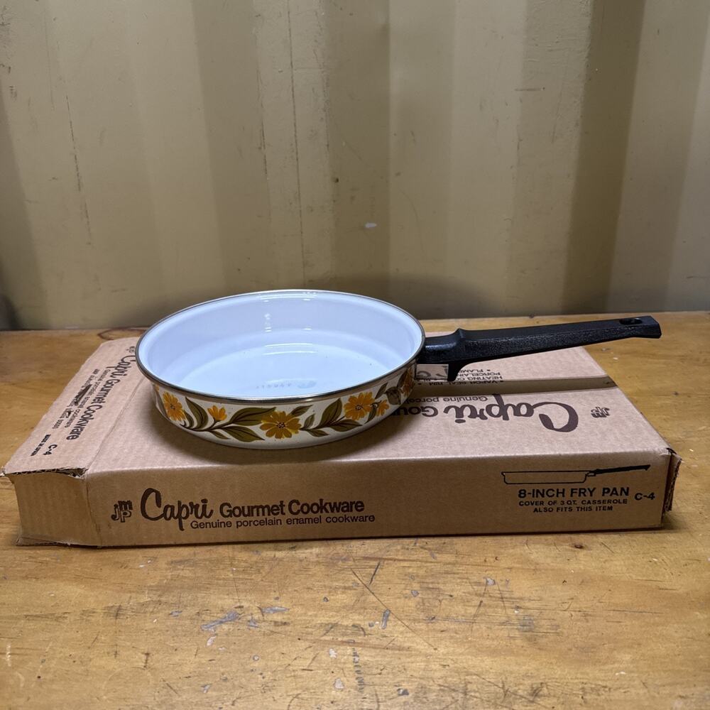 Vintage Capri Harvest Blossom 8-I Ch Fry Pan C-4 New